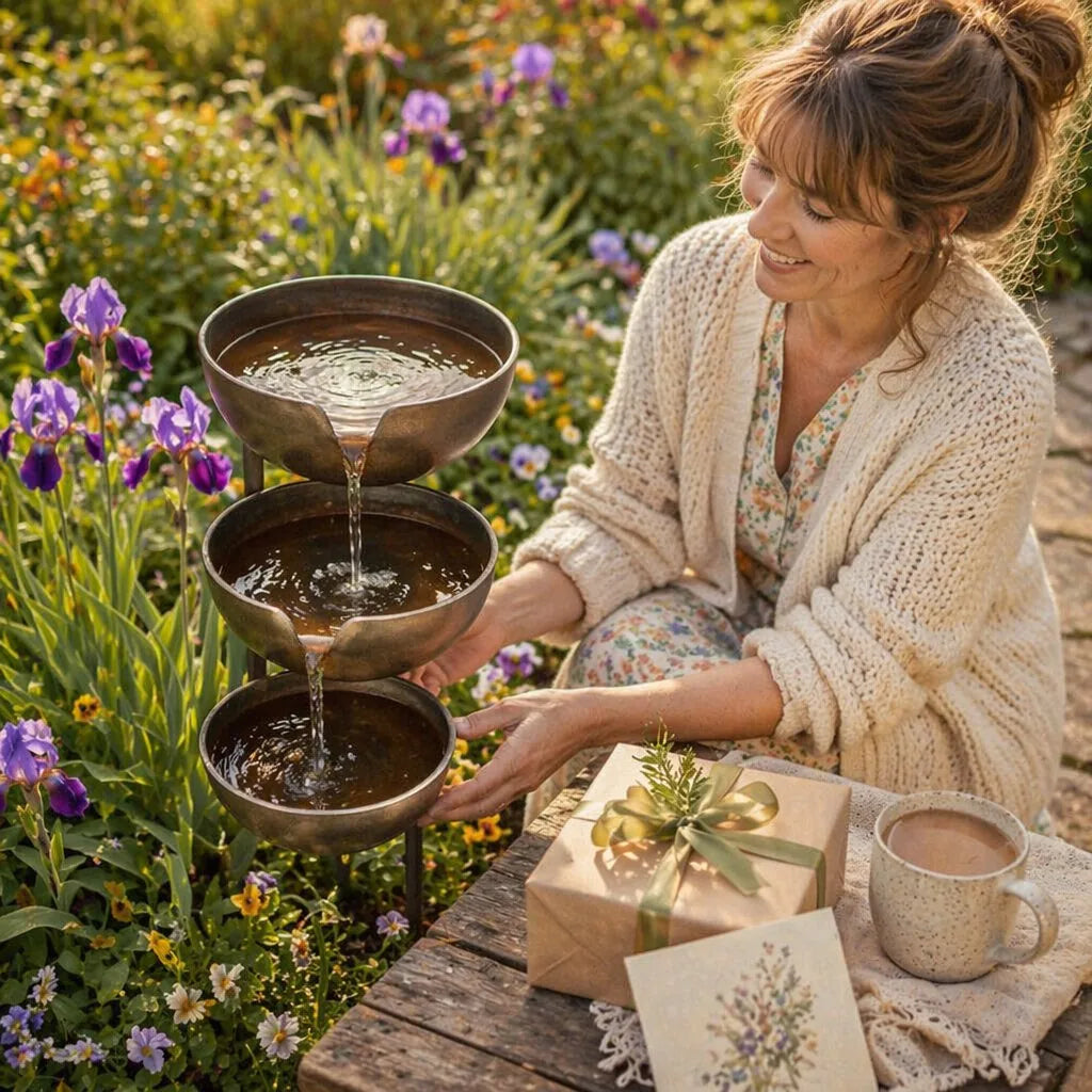 Bring Life Back To Your Garden – Peaceful Cascading Rain Catcher Bird Bath For Welcoming Garden Wildlife🌿🐦