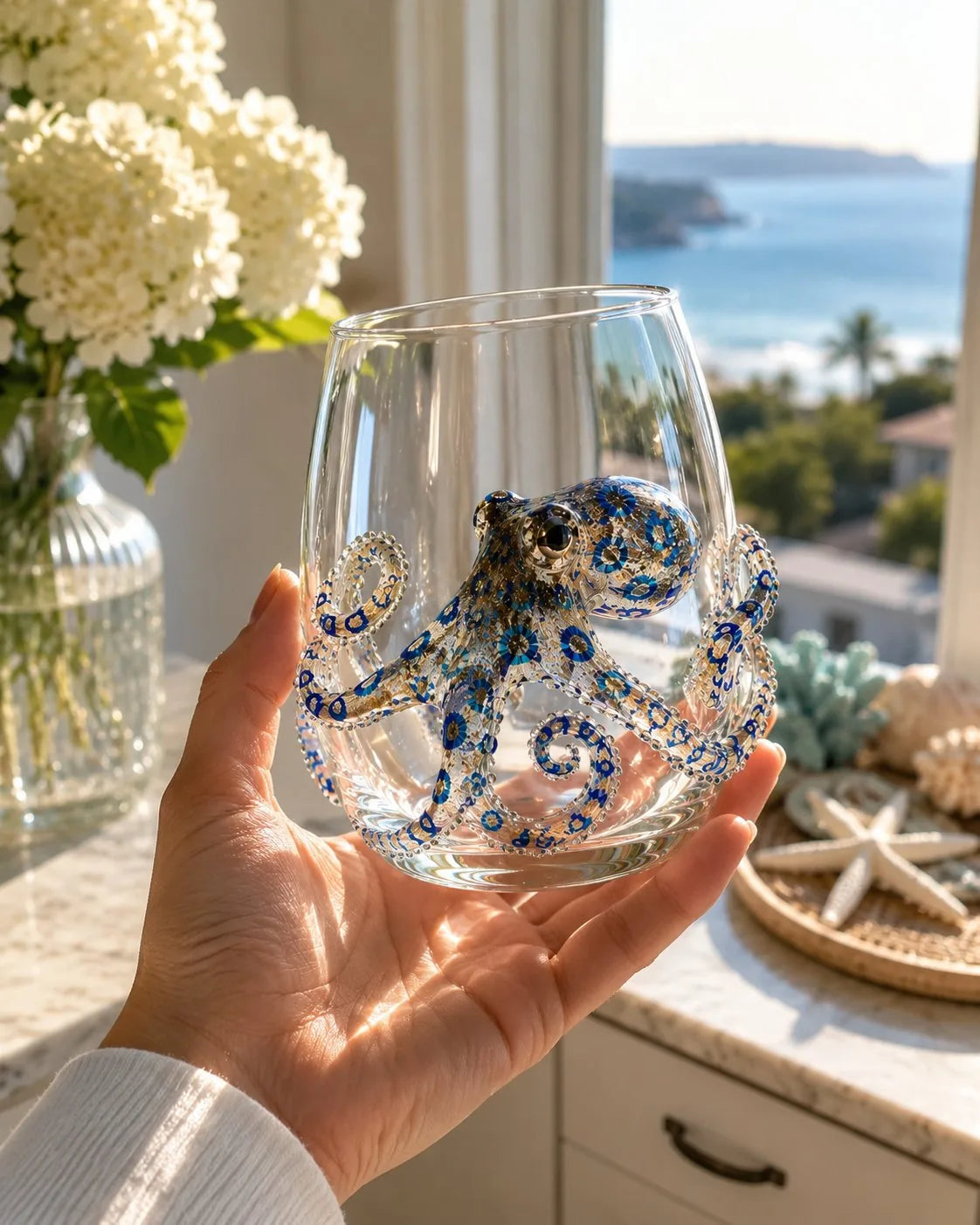 The Perfect Beach House Gif 3D Ocean Animal Artisan Glassware Collection