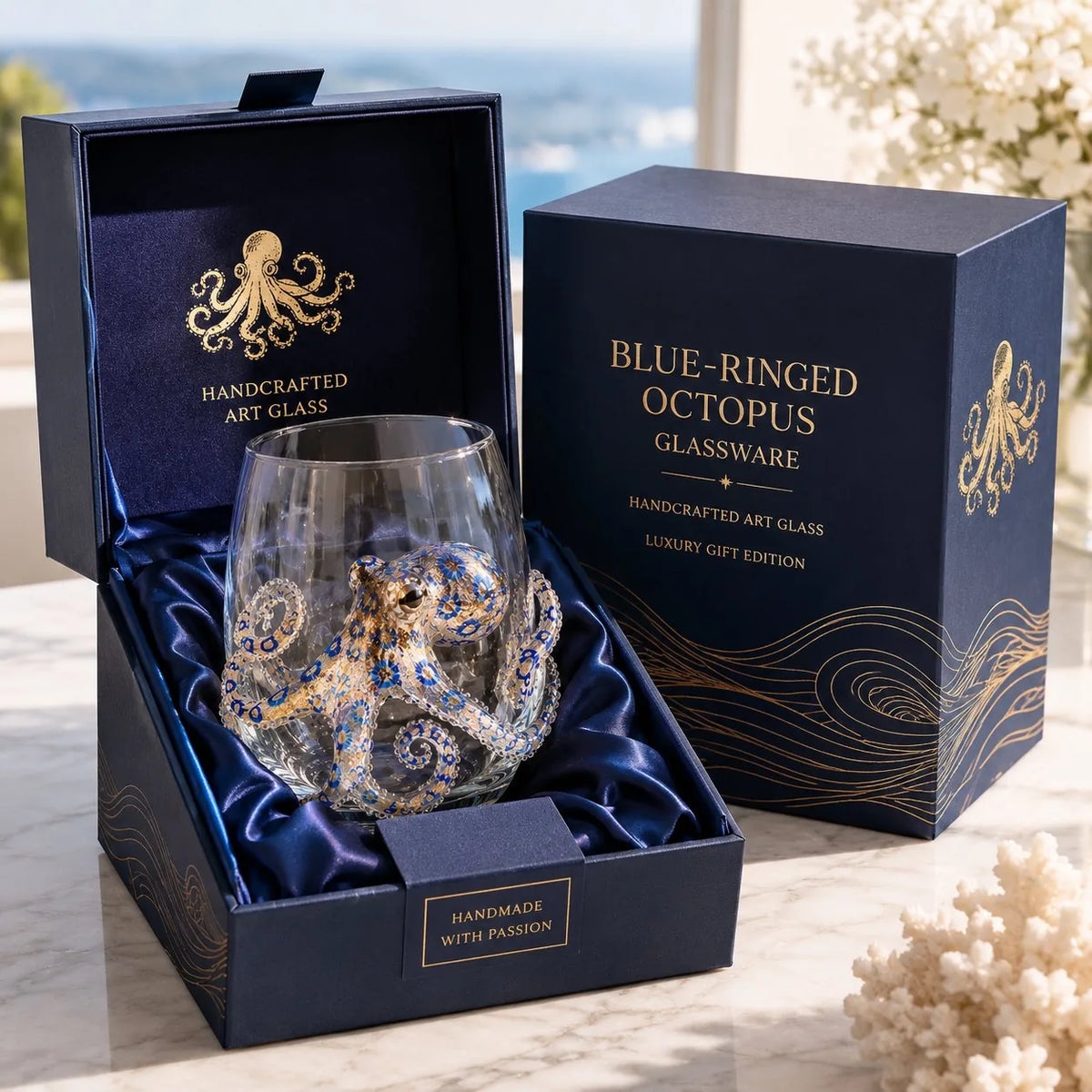The Perfect Beach House Gif 3D Ocean Animal Artisan Glassware Collection