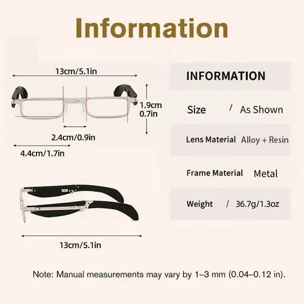 Foldable Anti-Blue Light Reading Glasses with Case