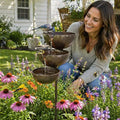 Bring Life Back To Your Garden – Peaceful Cascading Rain Catcher Bird Bath For Welcoming Garden Wildlife🌿🐦