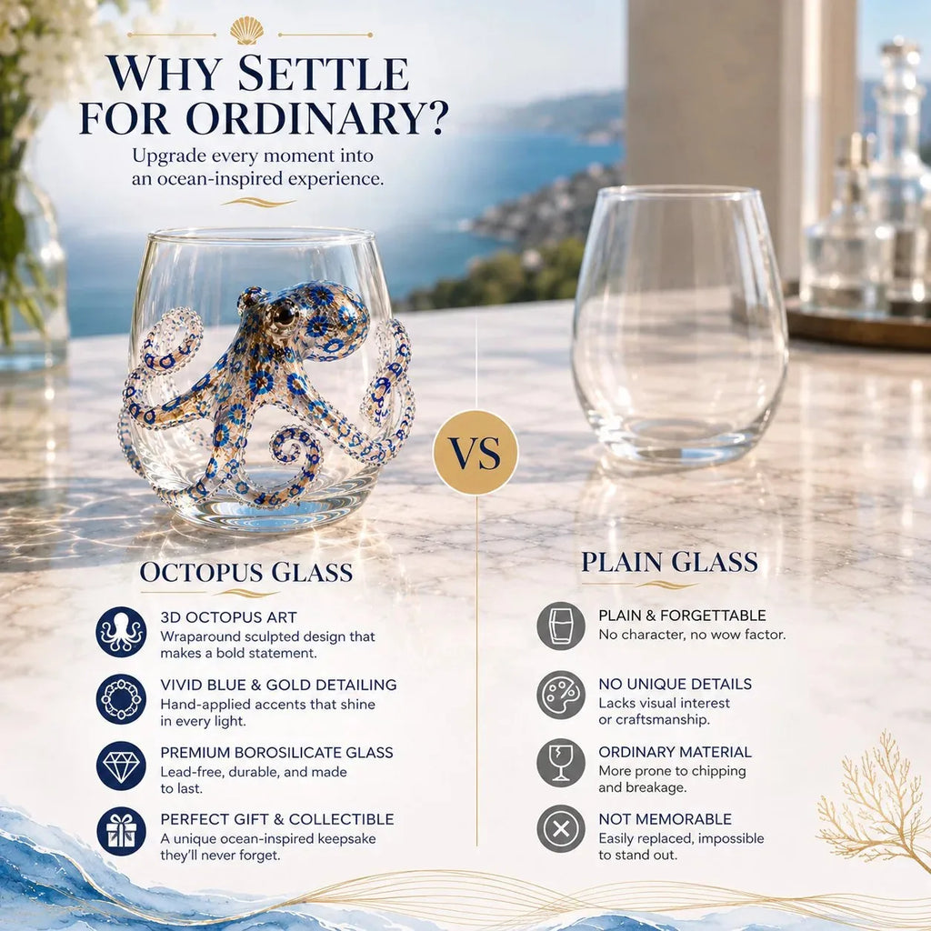 The Perfect Beach House Gif 3D Ocean Animal Artisan Glassware Collection