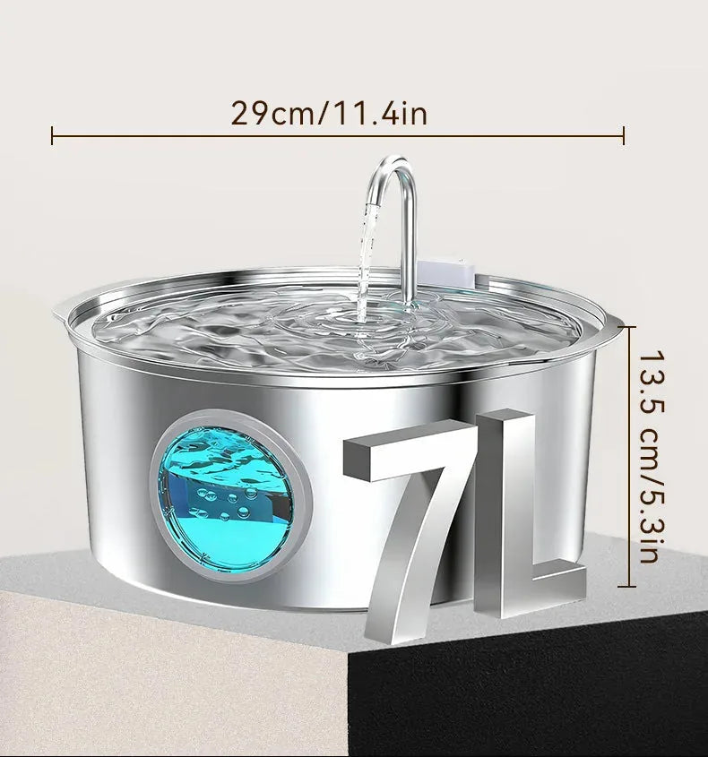 SiopsrlStainless Steel Cat/Dog Water Fountain