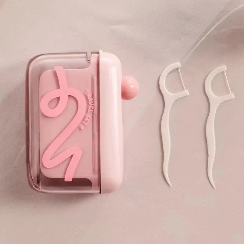 Portable Dental Floss Pick Storage Box