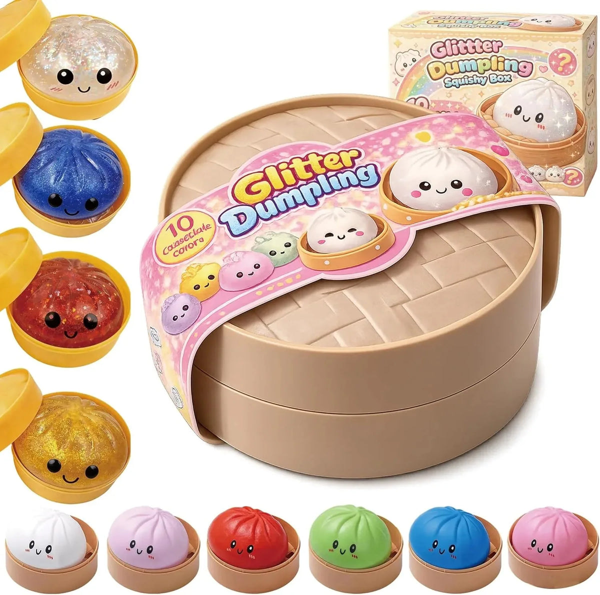 Glitter Dumpling Squishy -  Random-4/12PCS