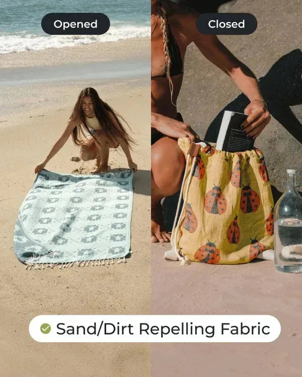 2-in-1 Convertible Towel & Backpack with Inner Zip Pocket & Sand-Repelling Fabric– Pre