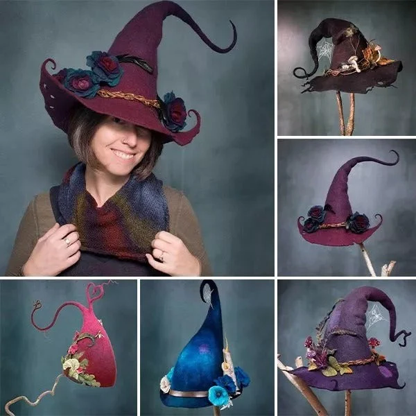 Siopsrl| Halloween Party Felt Witch Hats