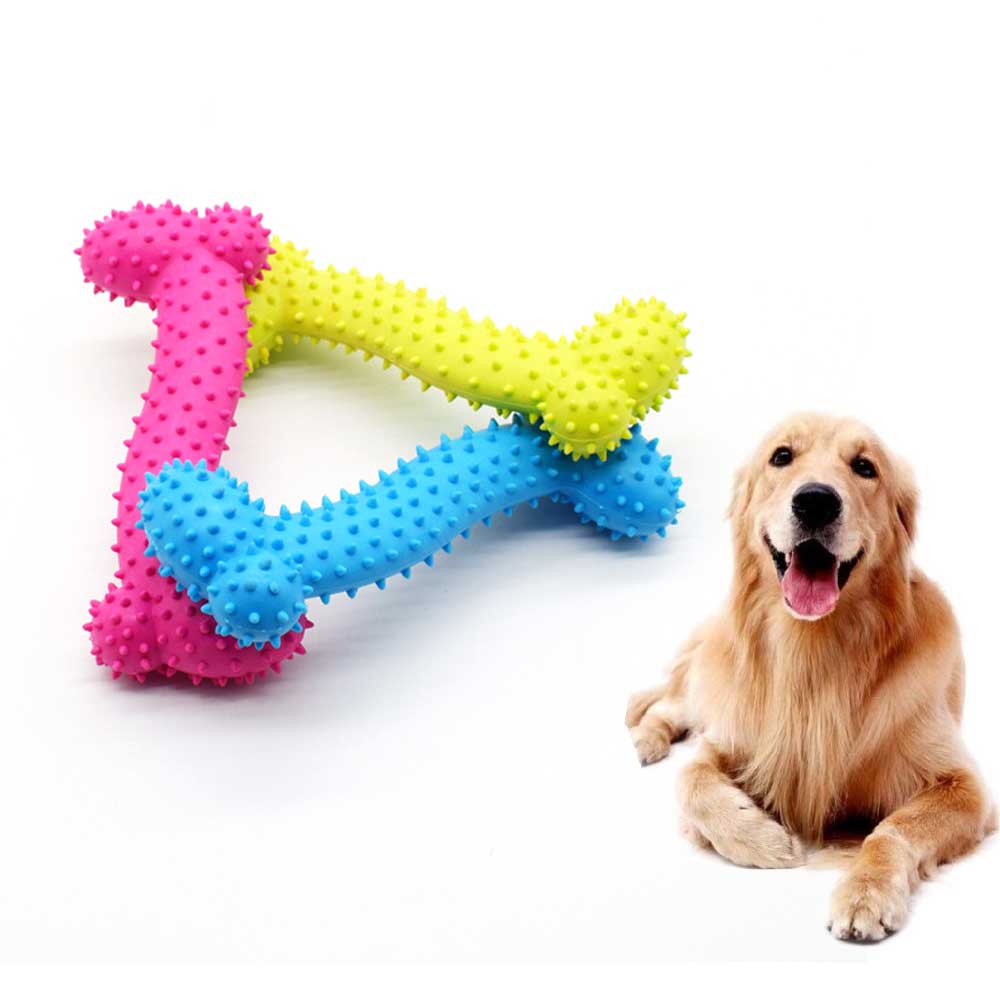 Siopsrl Textured Rubber Dog Toy for Chewing & Dental Play