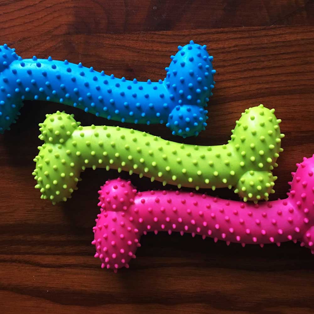 Siopsrl Textured Rubber Dog Toy for Chewing & Dental Play