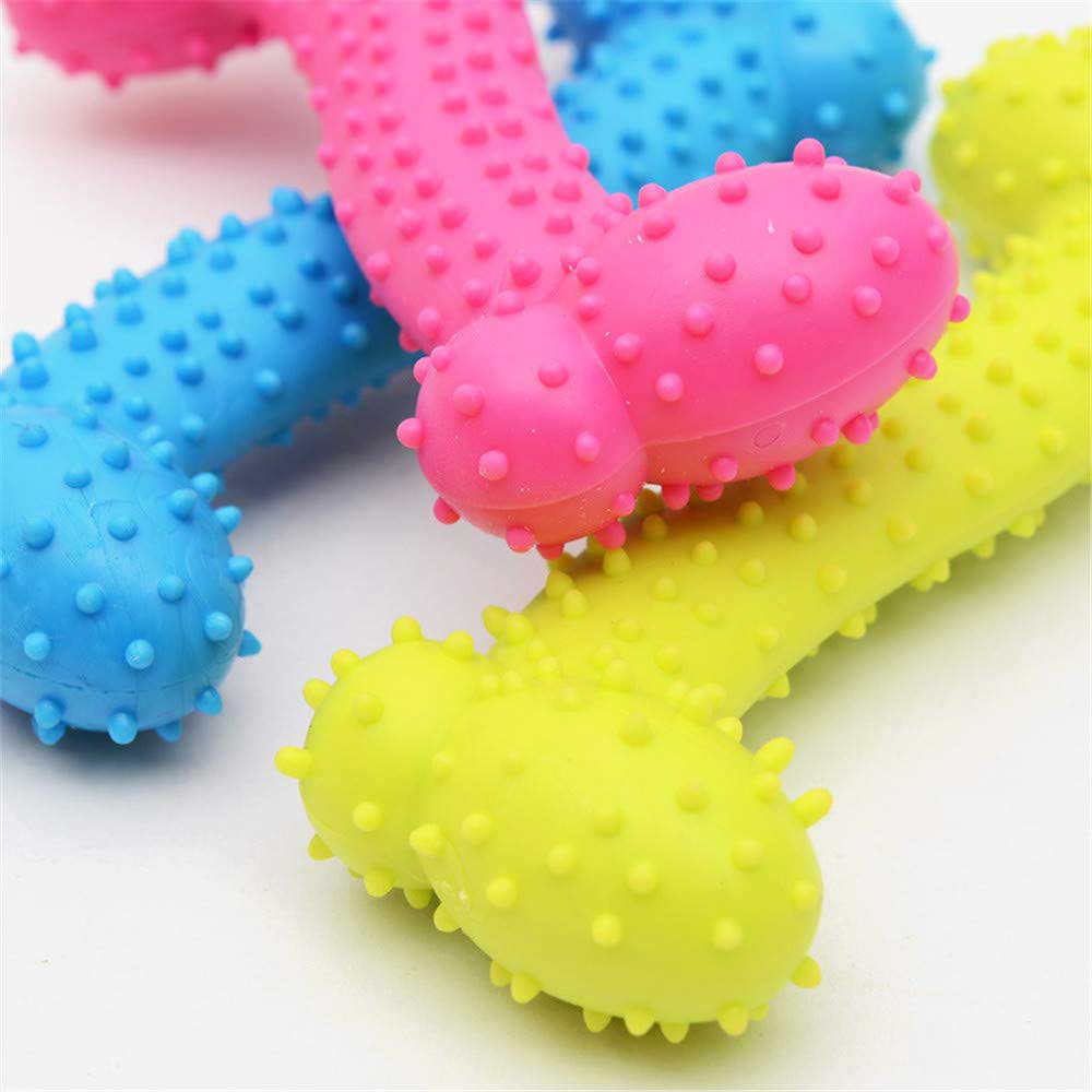 Siopsrl Textured Rubber Dog Toy for Chewing & Dental Play