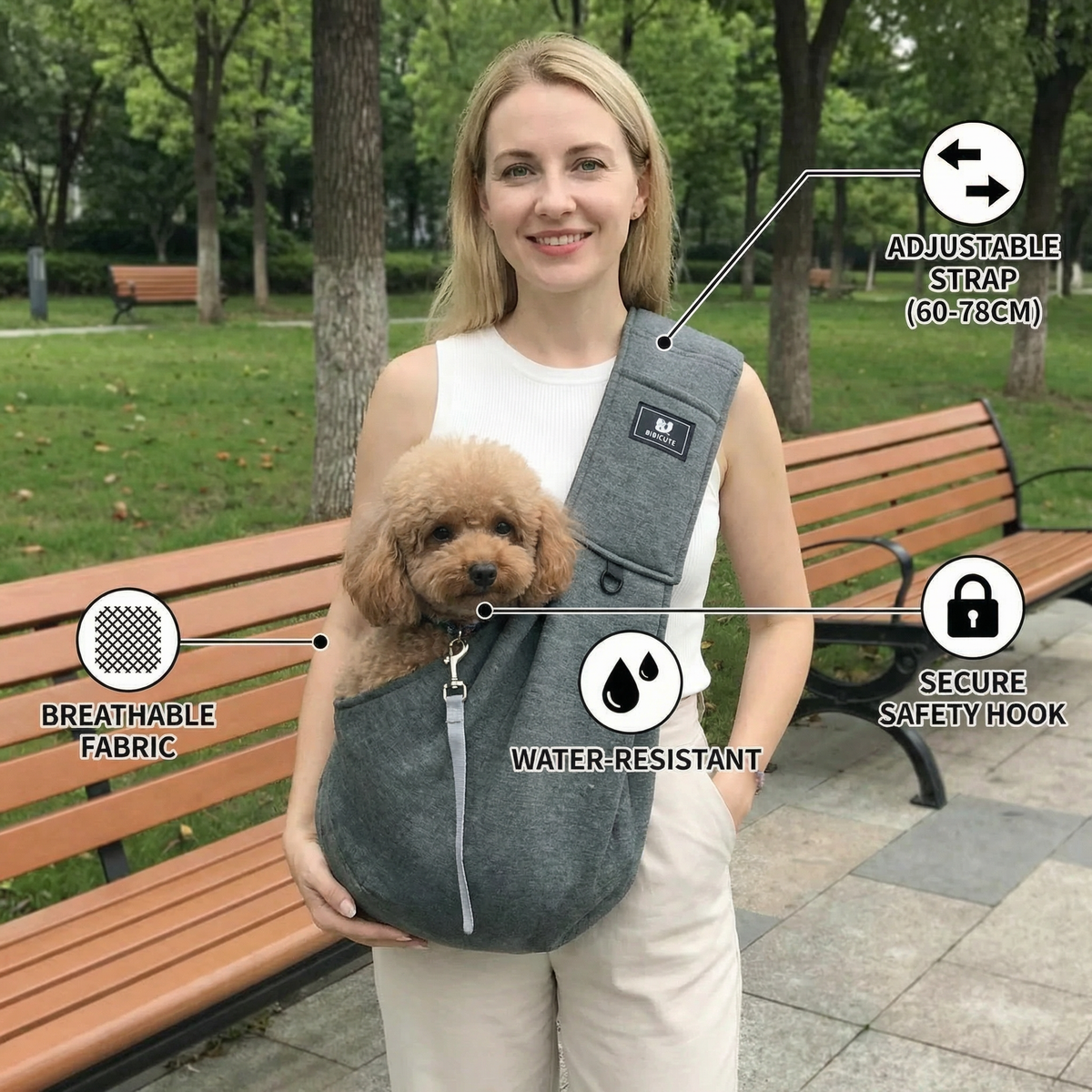 Portable Dog Shoulder Backpack – Breathable, Water-Resistant & Secure siopsrl