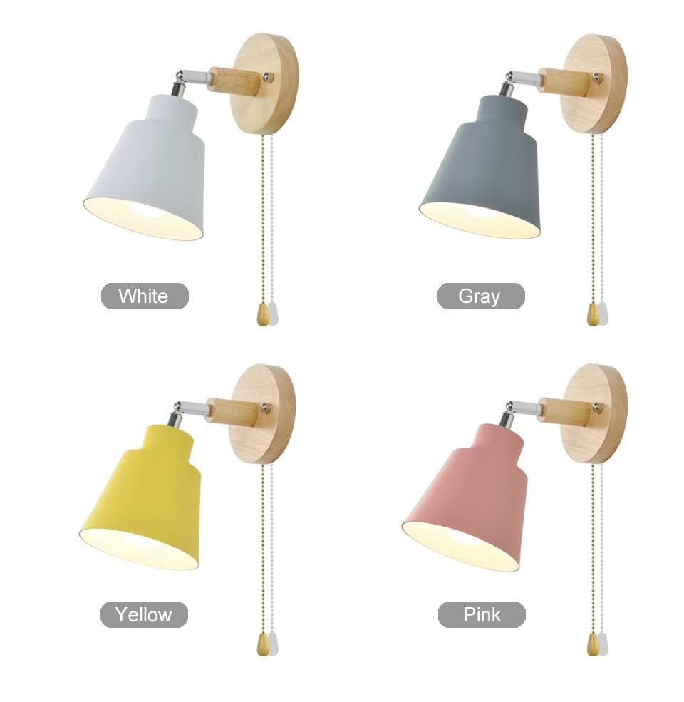 Siopsrl| Rotatable Collin Wall Light with Pull Chain Switch