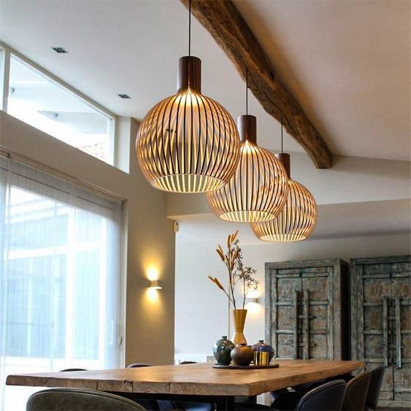 Siopsrl| Handmade Wooden Pendant Light