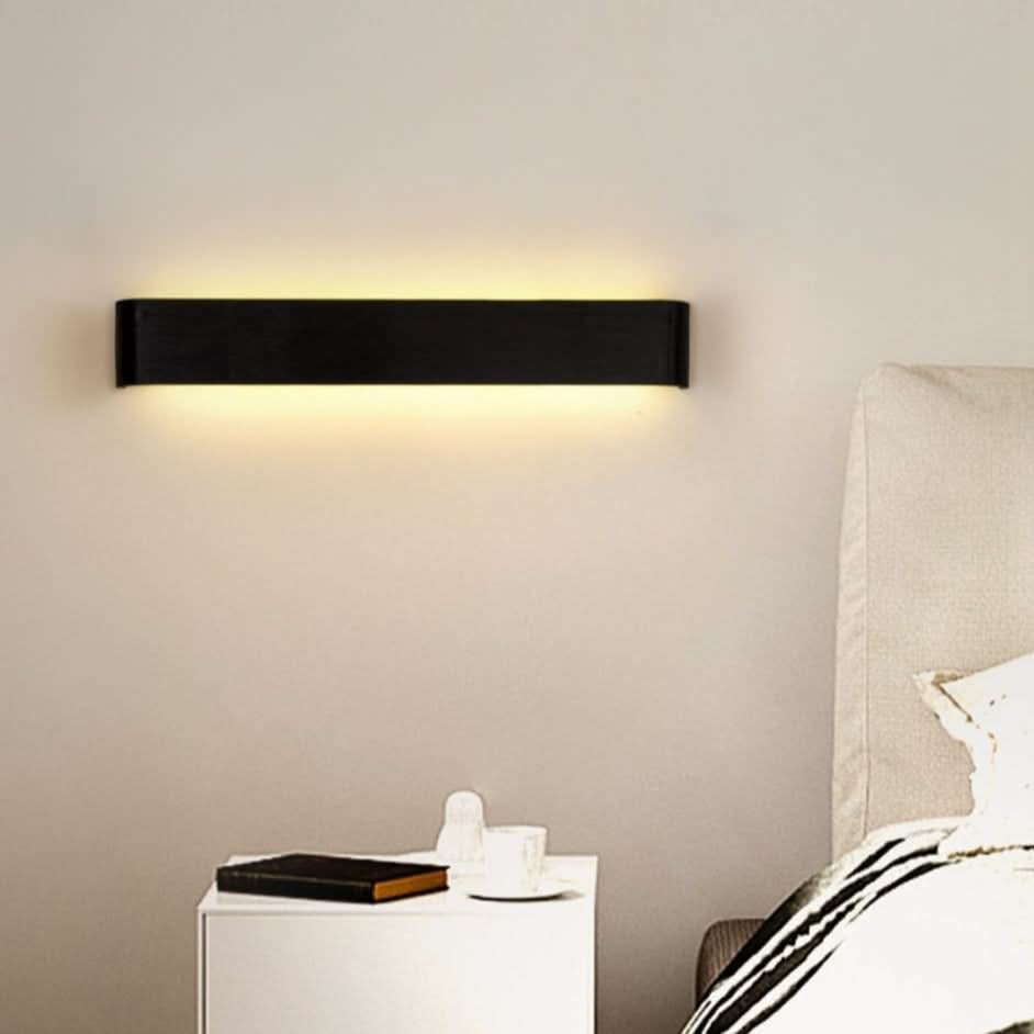 Siopsrl| Contemporary LED Wall Lamp – Sleek Black Aluminum Light