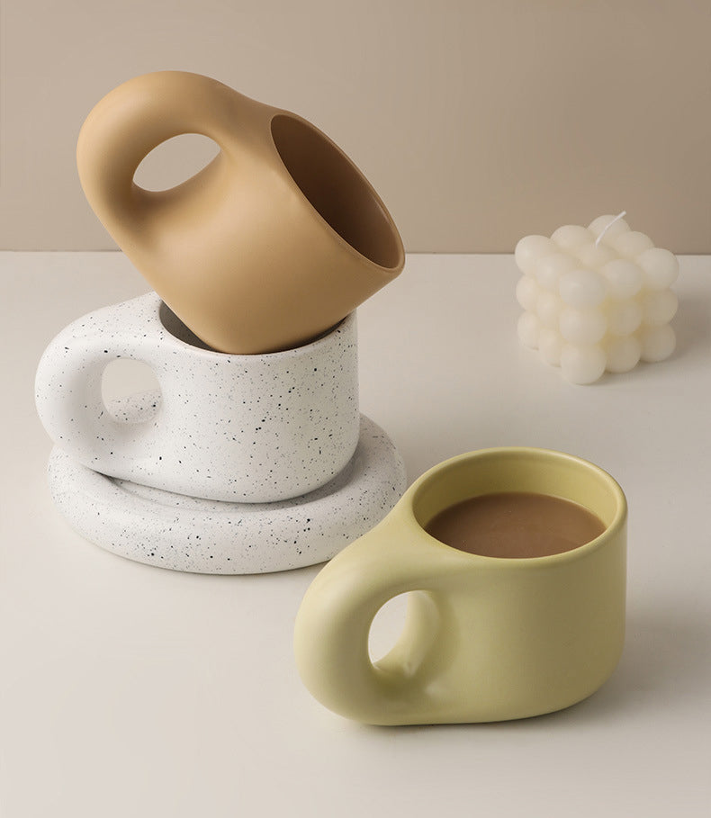 Siopsrl| Nordic Ceramic Handle Handmade Mug