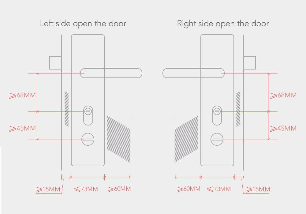 4pcs Smart Electronic Keyless Lock