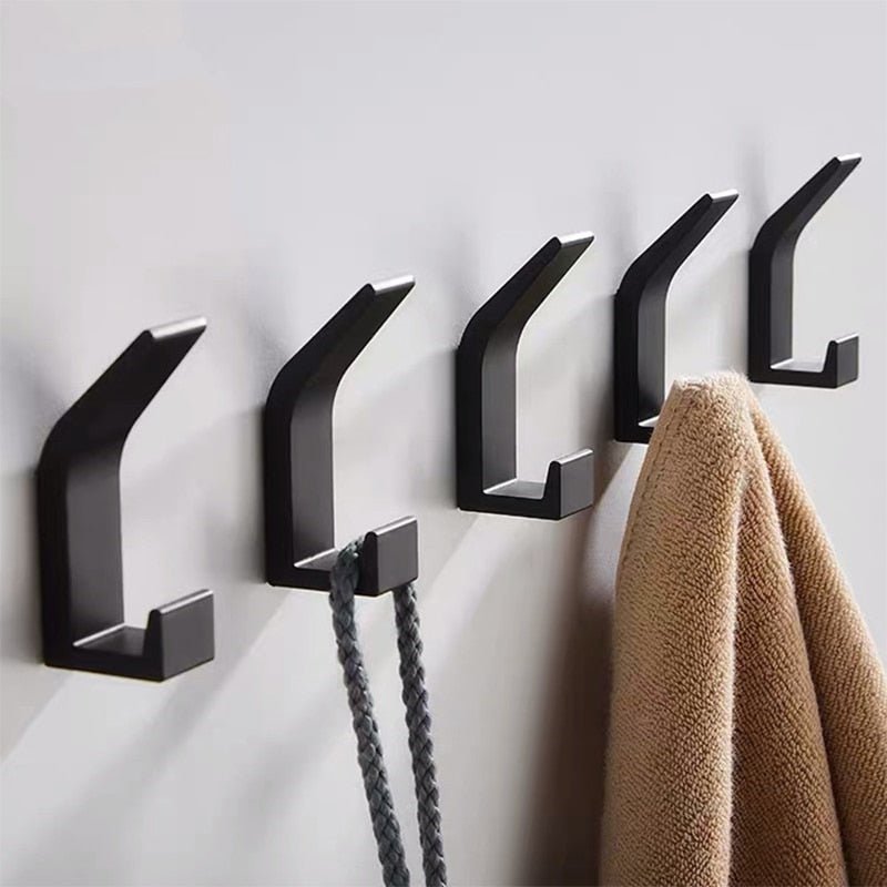 Siopsrl| Aviro Aluminum Wall Hooks Black/White - Modern Decorative Coat Hooks