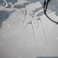Siopsrl| Flower Ear Clip Long Pendant Earring