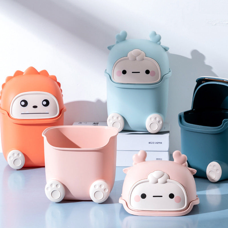 Siopsrl| Lazy Penguin Office Mini Trash Can