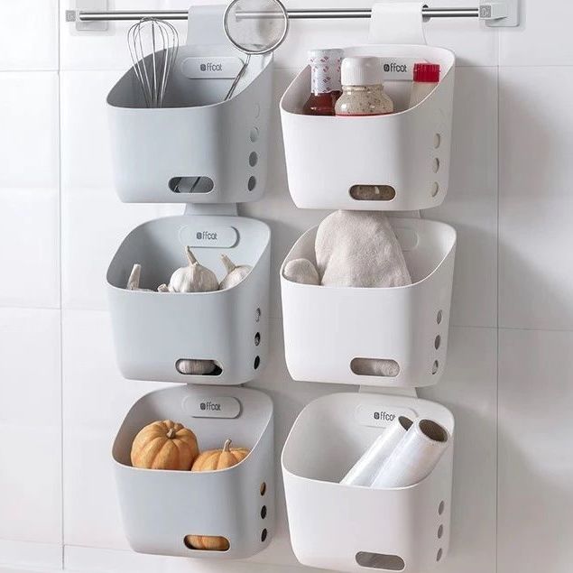 Siopsrl| Wall-Mounted Simple Hanging Stackable Storage Basket