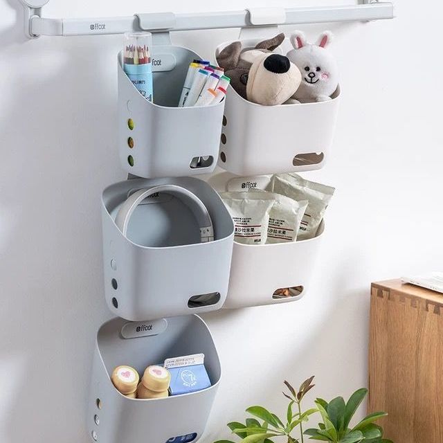 Siopsrl| Wall-Mounted Simple Hanging Stackable Storage Basket