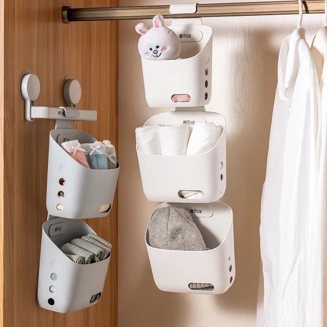 Siopsrl| Wall-Mounted Simple Hanging Stackable Storage Basket
