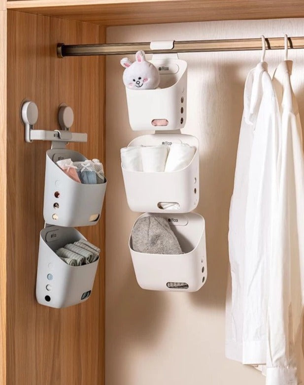 Siopsrl| Wall-Mounted Simple Hanging Stackable Storage Basket