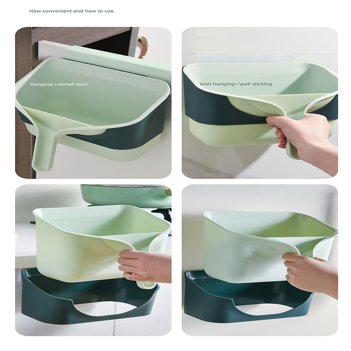Siopsrl| Cabinet Door Removable Kitchen Trash Can