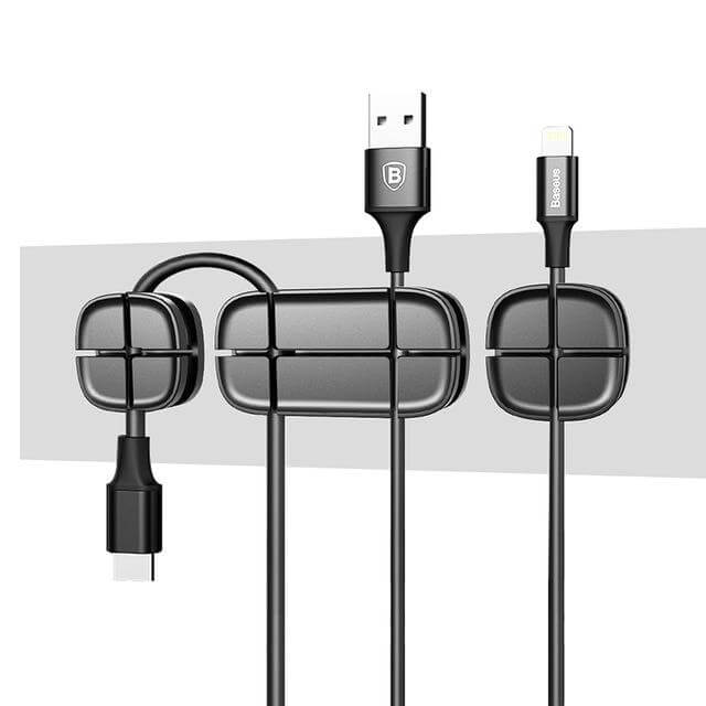 Siopsrl| Flexible Silicone USB Cable Organizer