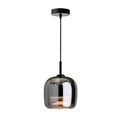 Siopsrl| Nordic Black Glass Pendant Light Fixture - Modern Hanging Lamp for Kitchen Island & Dining Room