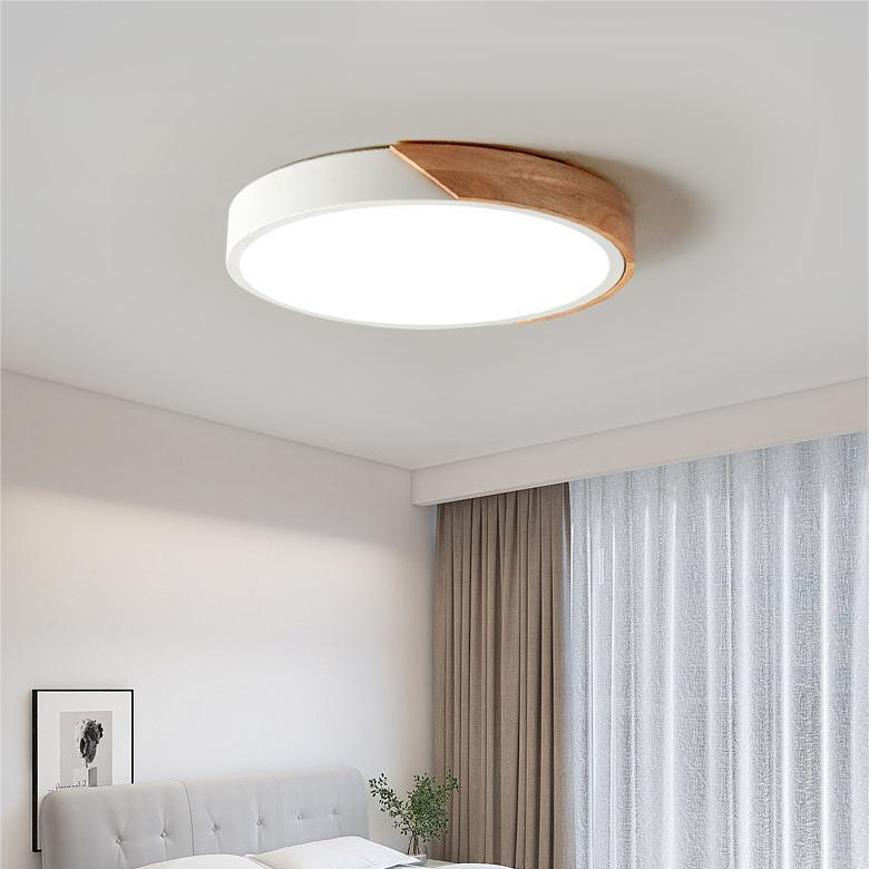 Siopsrl| Ceiling light wood LED modern flush mount
