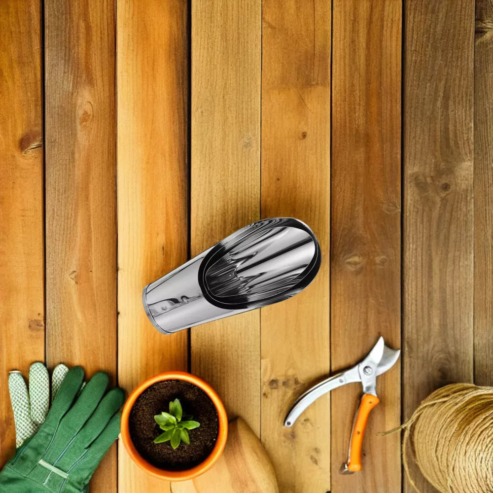 Siopsrl| Stainless Steel Scoop for Potting Soil – Robust Planting Scoop for Garden and Balcony
