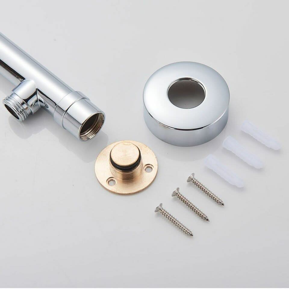 Siopsrl| Wall-Mounted Rainfall Shower Head with Adjustable Arm and Hose