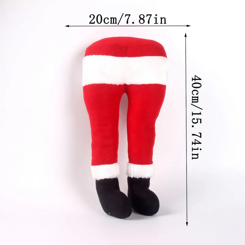 Christmas decoration Santa legs | Funny Santa leg decoration | Fabric figure to hang