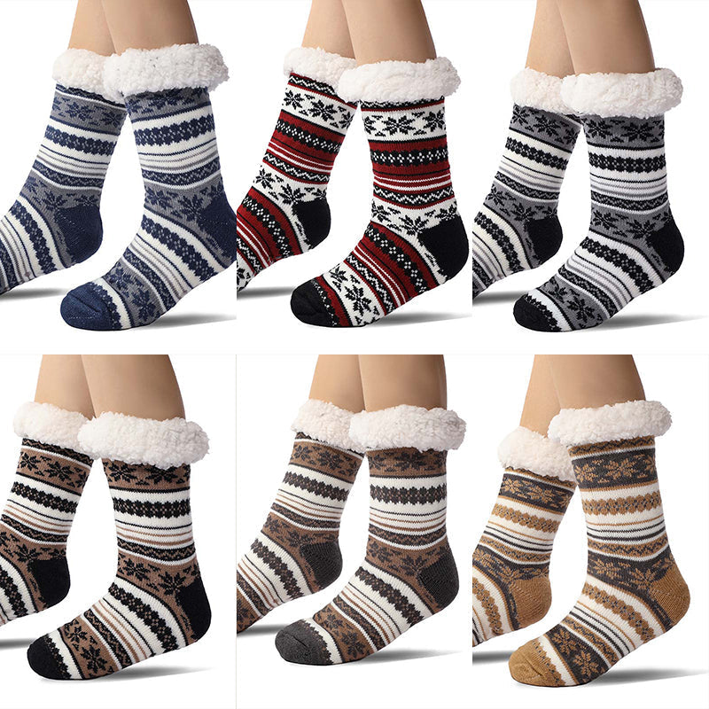 Snowflake Ultra-thick Slipper Home Socks