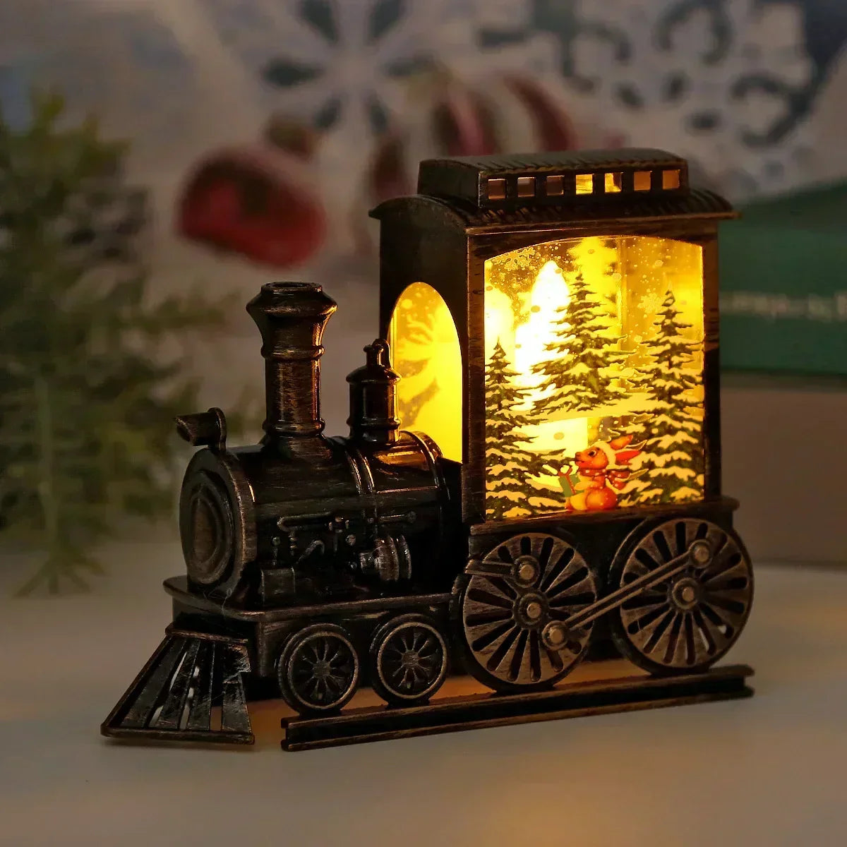 LED Lantern Vintage Train Light for Christmas