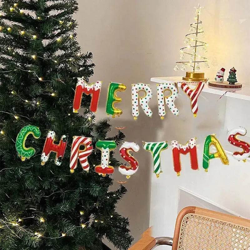 14 Pieces Of 16 Inch Candy Colored Christmas Banner Christma