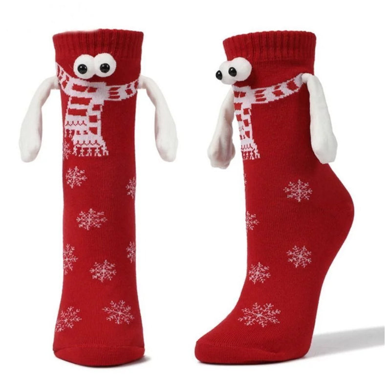 Magnetic Socks Winter Edition Couple Hand in Hand Socks