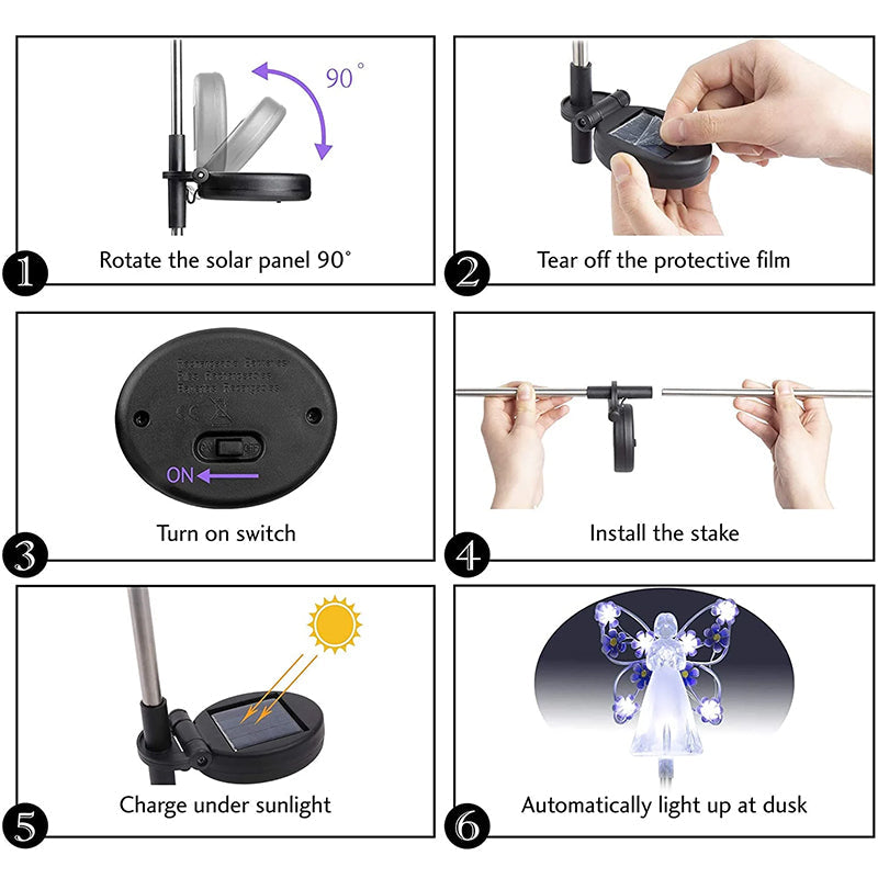 Waterproof Solar Angel Lights
