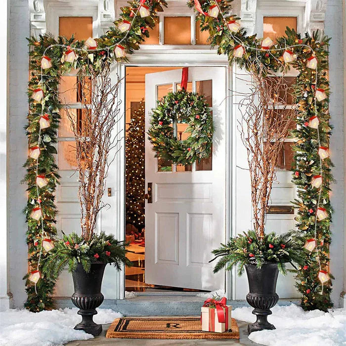 Illuminated Wooden Christmas Decoration with Integrated LED Light