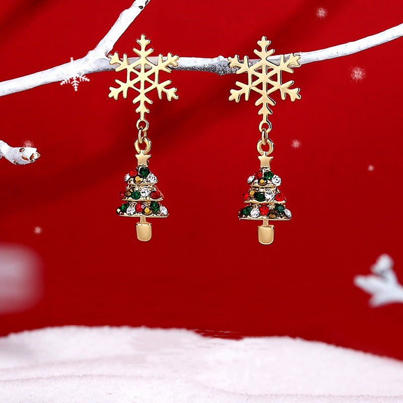 Christmas Asymmetric Earrings