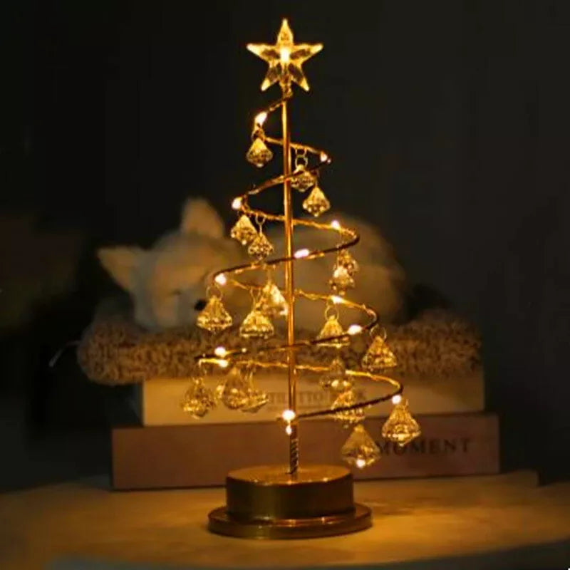 Christmas Table Lamp with LED Spiral Design