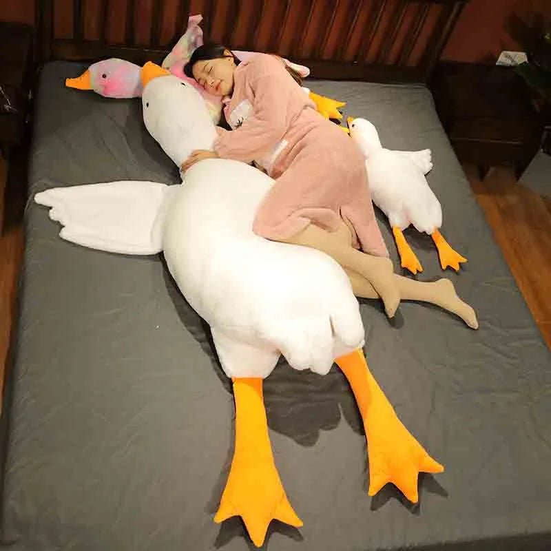 Giant Plush Big White Duck Pillow – Ultra-Soft Hugging Pillow in 7 Charming Colors, Perfect Cuddly Companion & Whimsical Christmas Gift for Kids