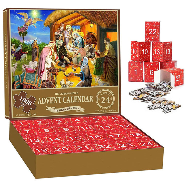 1000PCS Christmas Jigsaw Puzzles Advent Calendar - Christmas Gift