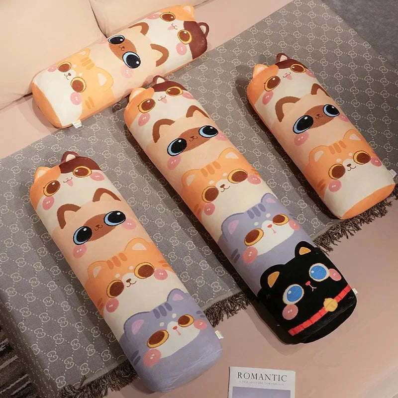 Long Snuggle Stacked Cats Plushie