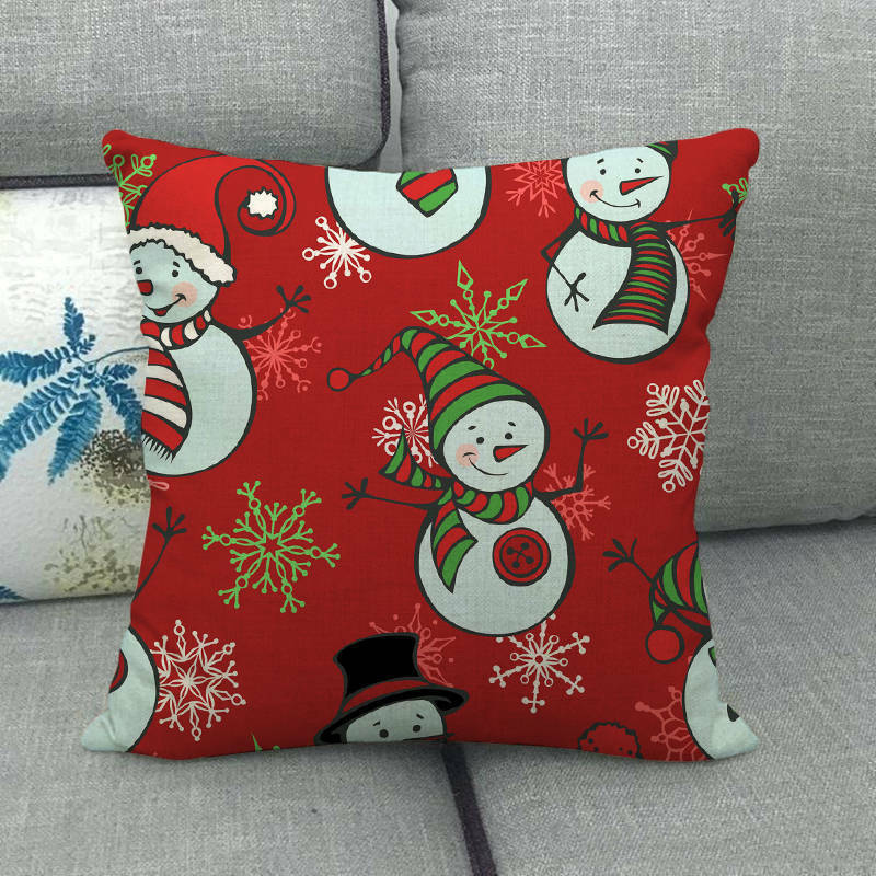 18" Cojines Merry Xmas Couch Throw Pillow Cover Case Home Sofa Decor Pillowslip