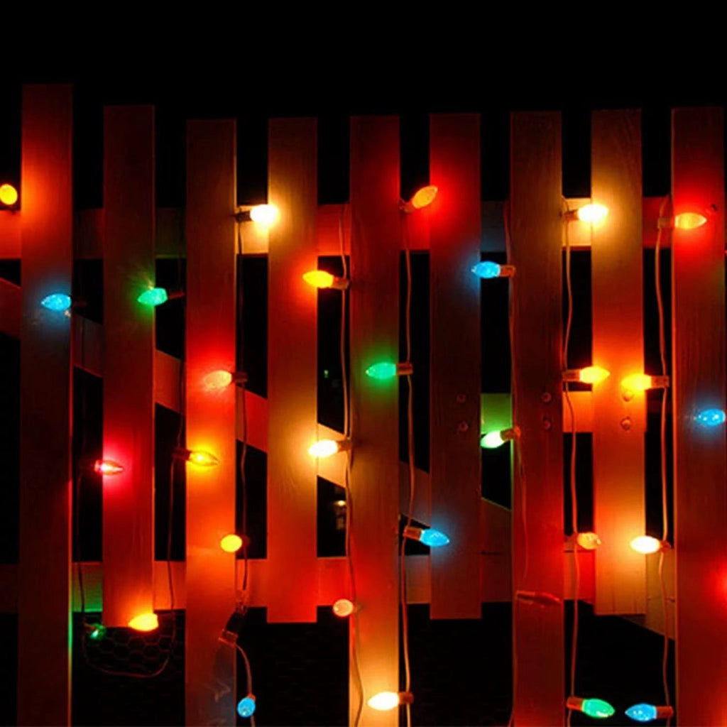 Modern Minimalist Waterproof Solar Christmas Waterdrop Plastic 12/25-Light Landscape Lighting Outdoor String Light For Garden