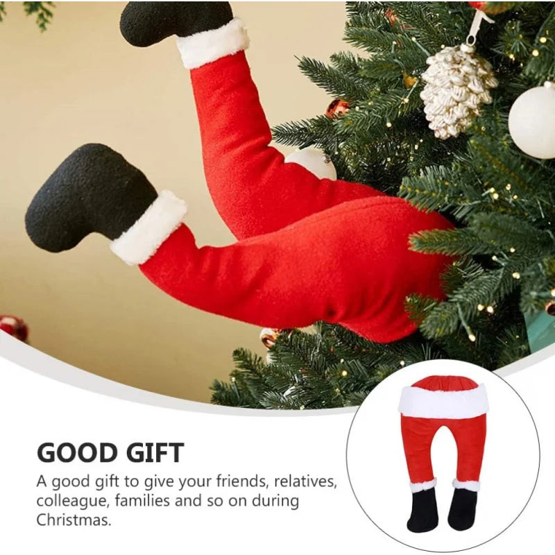 Christmas decoration Santa legs | Funny Santa leg decoration | Fabric figure to hang