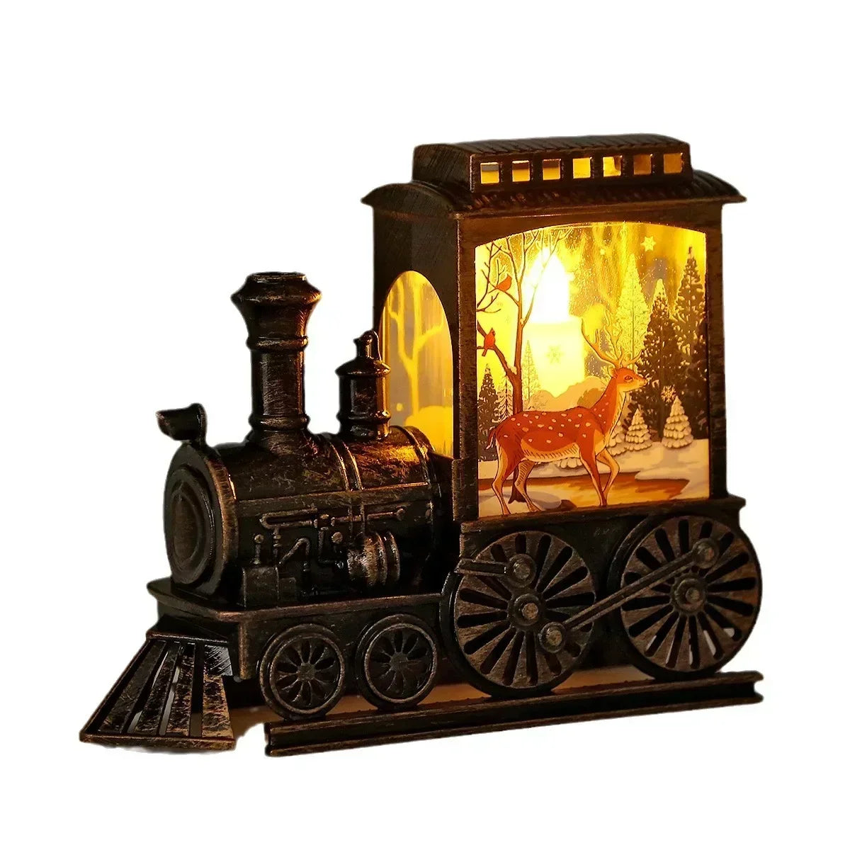 LED Lantern Vintage Train Light for Christmas