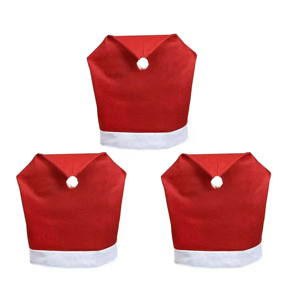 SantaSeat Christmas Chair Covers – Set of Decorative Chair Covers with Santa Design